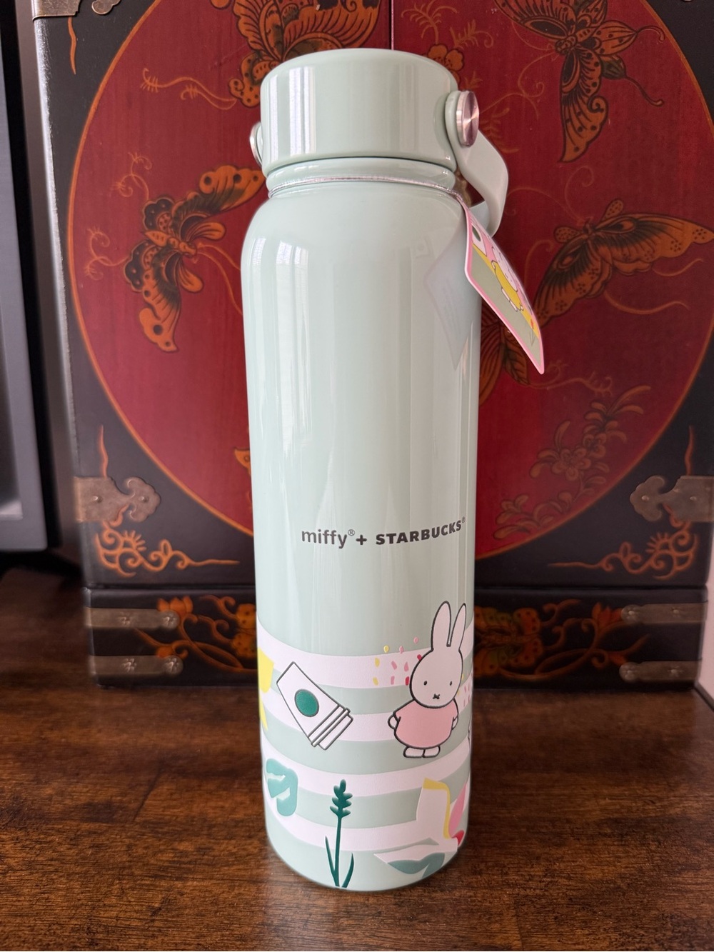 Miffy x Starbucks Pastel Mint Stainless 27oz Water Bottle NWT